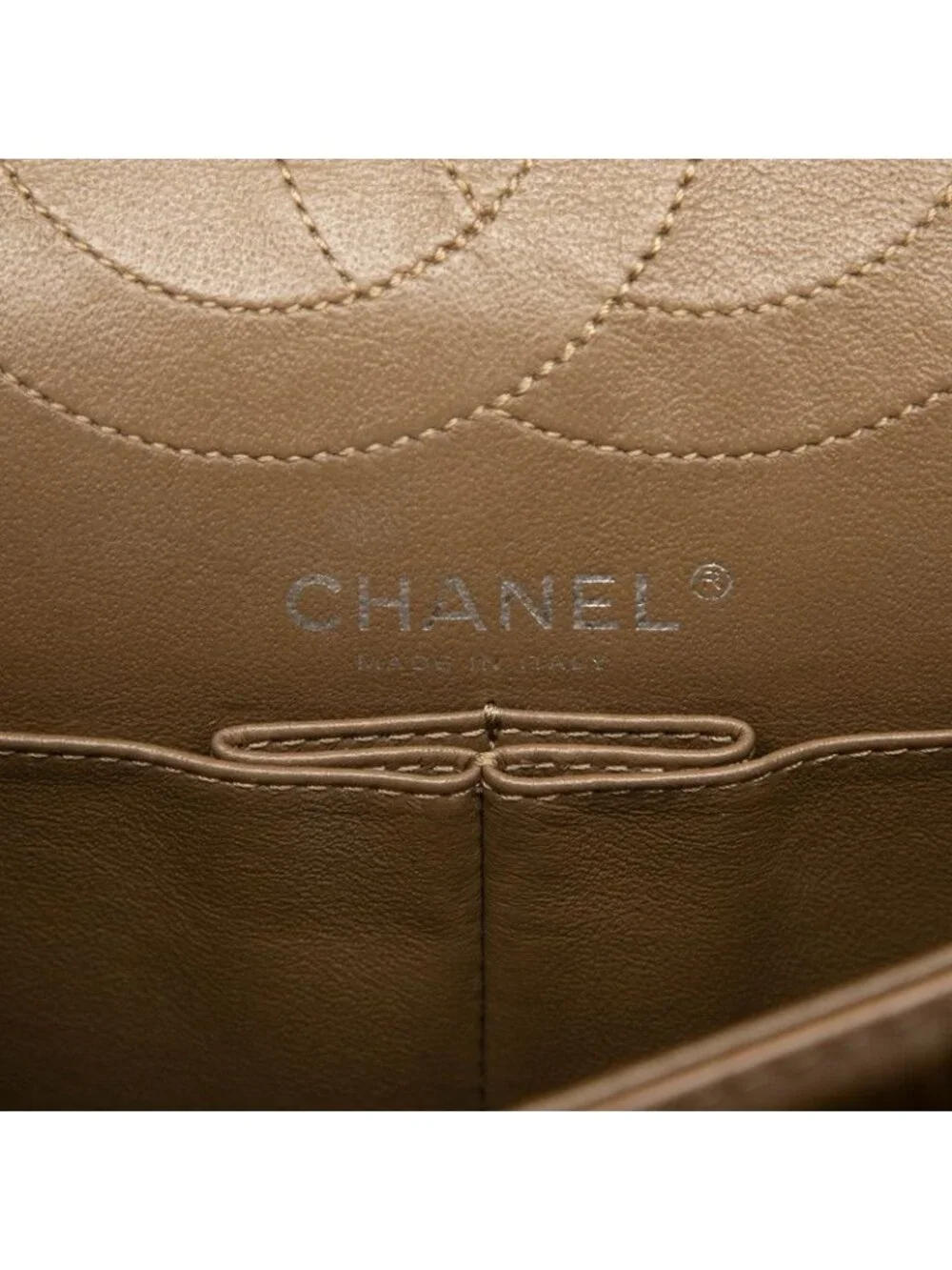 Chanel Quilted 2.55 Double Flap Chain Shoulder Bag Brown Leather